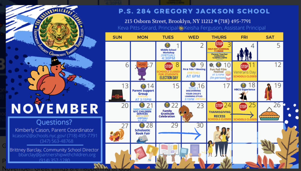 November Calendar